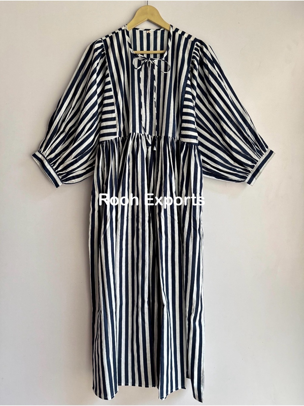 Striped Mini Dress in Navy & White